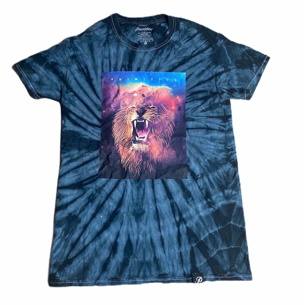 Primitive Tie Dye Lion Vintage Tee